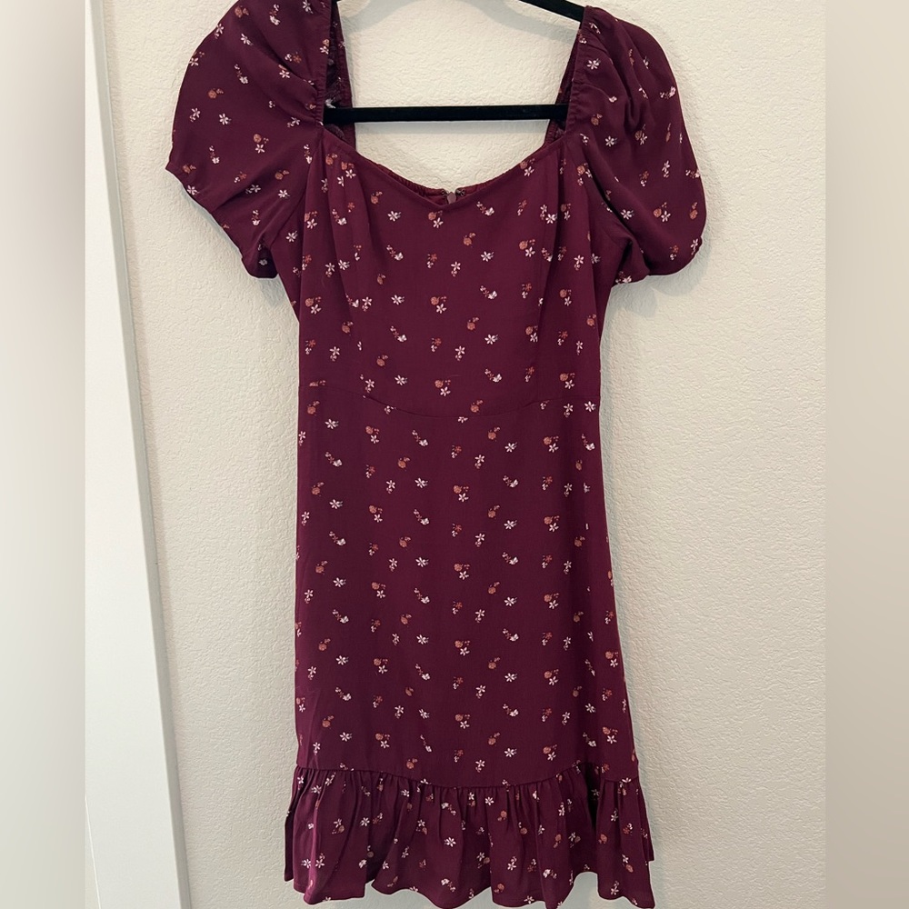 Ivy + Main Burgundy Floral Dress